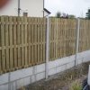 Round Top Ribbed Hit & Miss in Concrete Posts and with Gravel Boards